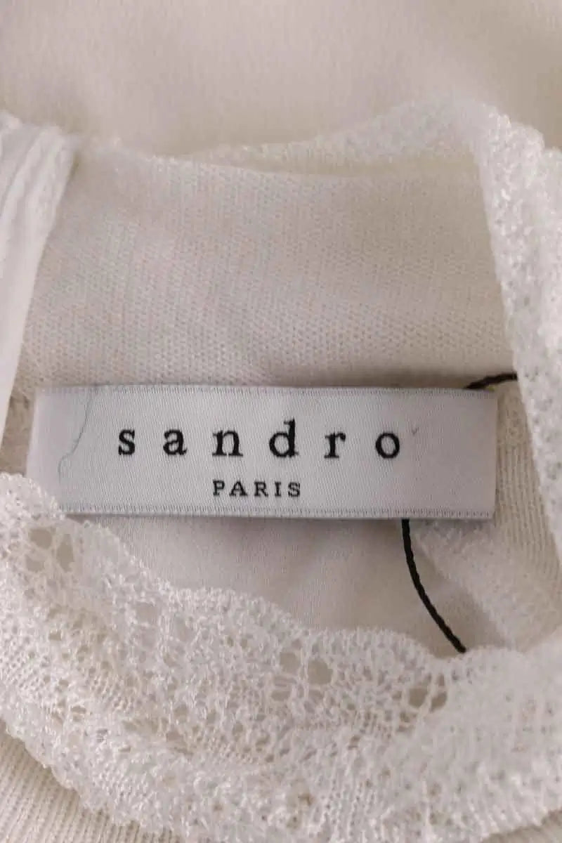 Blouse Sandro Beige en Soie