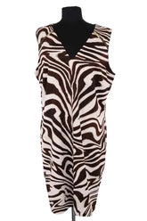 Robe Michael Kors Blanc en Synthétique, taille XL - Seconde Main