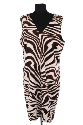 Robe Michael Kors Blanc en Synthétique, taille XL - Seconde Main