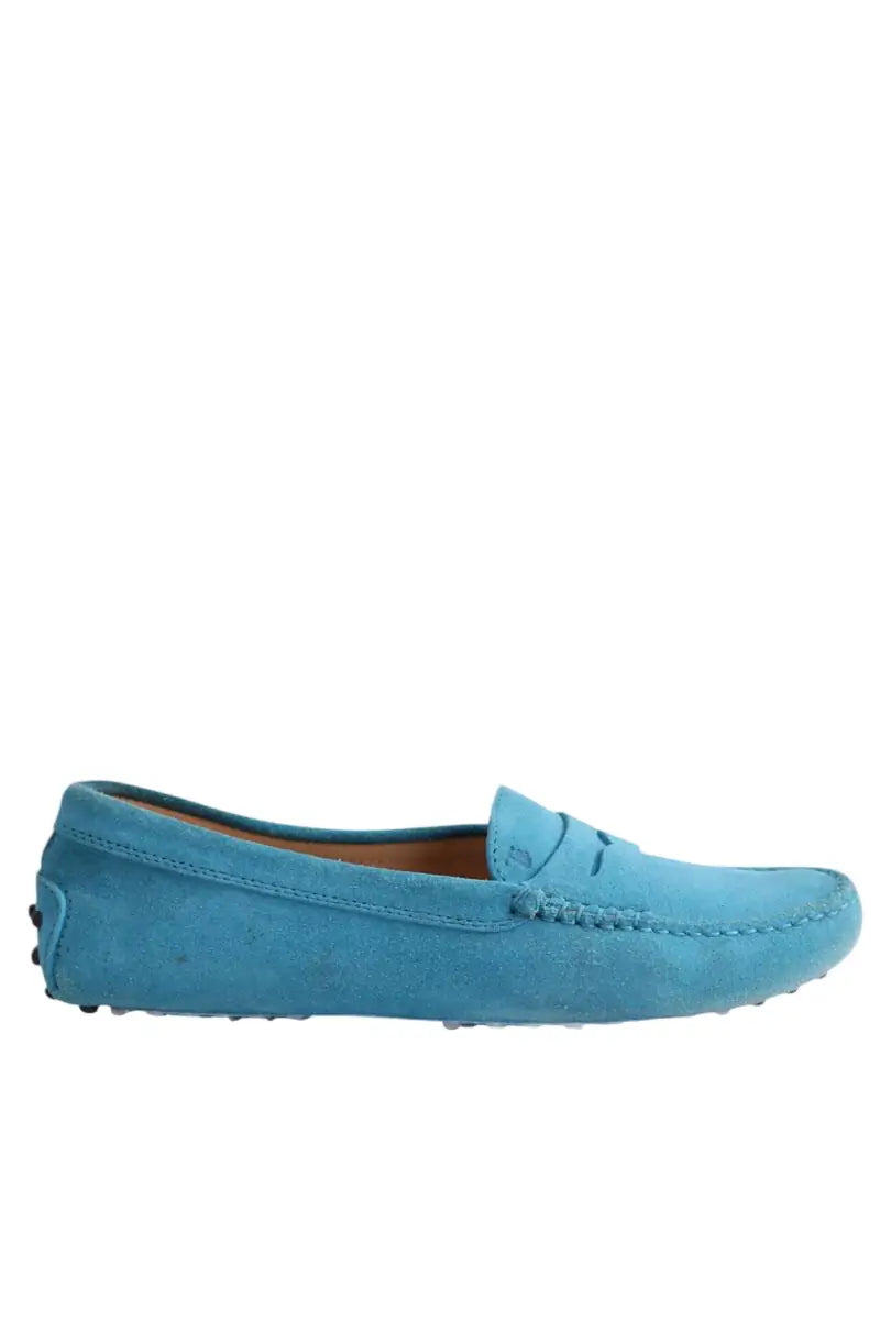 Mocassins Tod's Bleu en Daim, taille 37 - Seconde Main