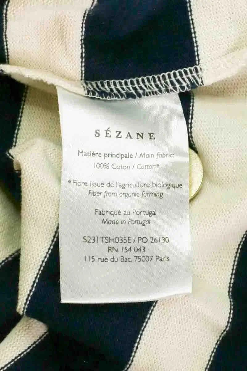 Blouse Sézane Bleu en Coton