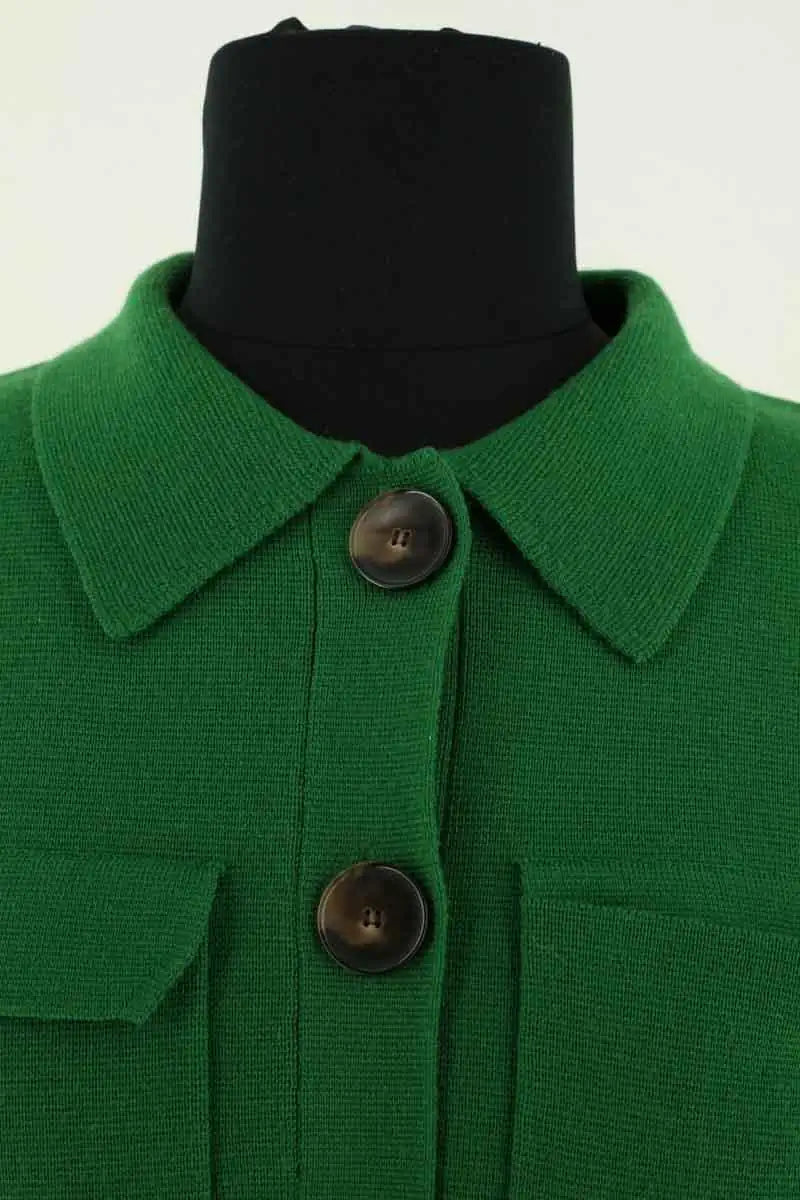 Cardigan Sézane Vert en Laine