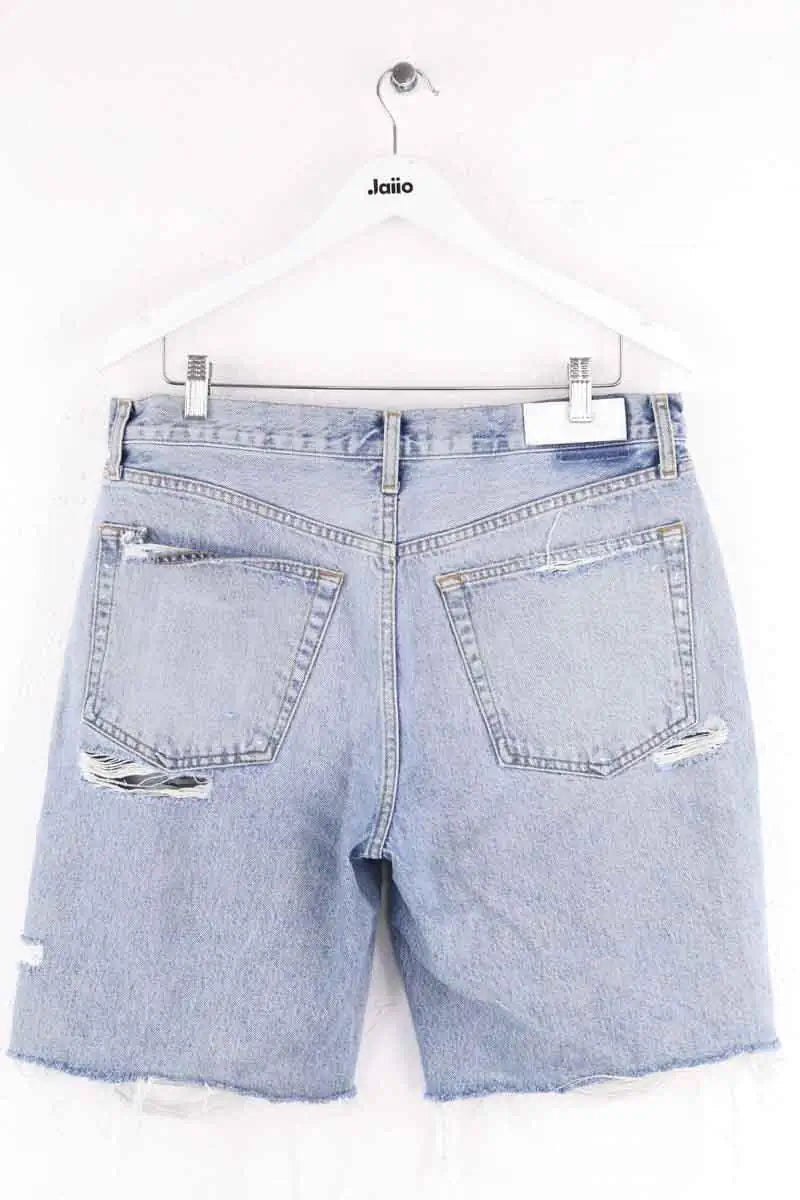 Mini short RE/DONE Bleu en Coton