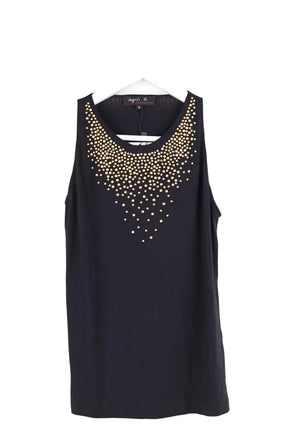 Top Agnès B. Noir en Synthétique, taille M - Seconde Main
