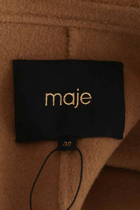 Manteau Maje Camel en Laine