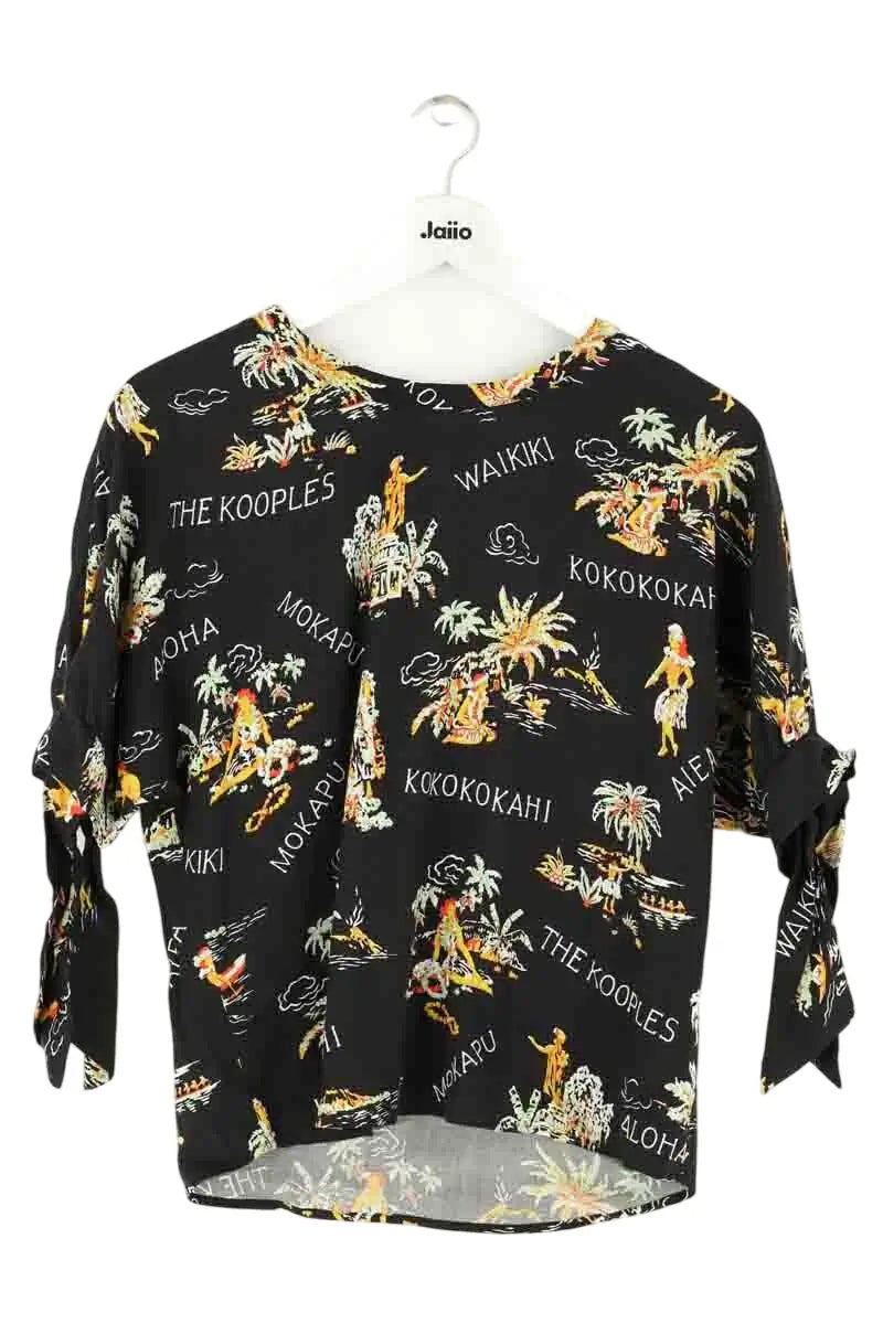 Blouse The Kooples Noir en Viscose, taille S - Seconde Main