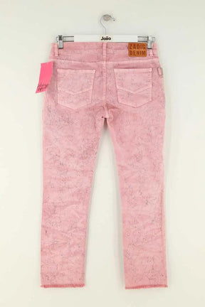 Jean droit Zadig & Voltaire Rose en Coton