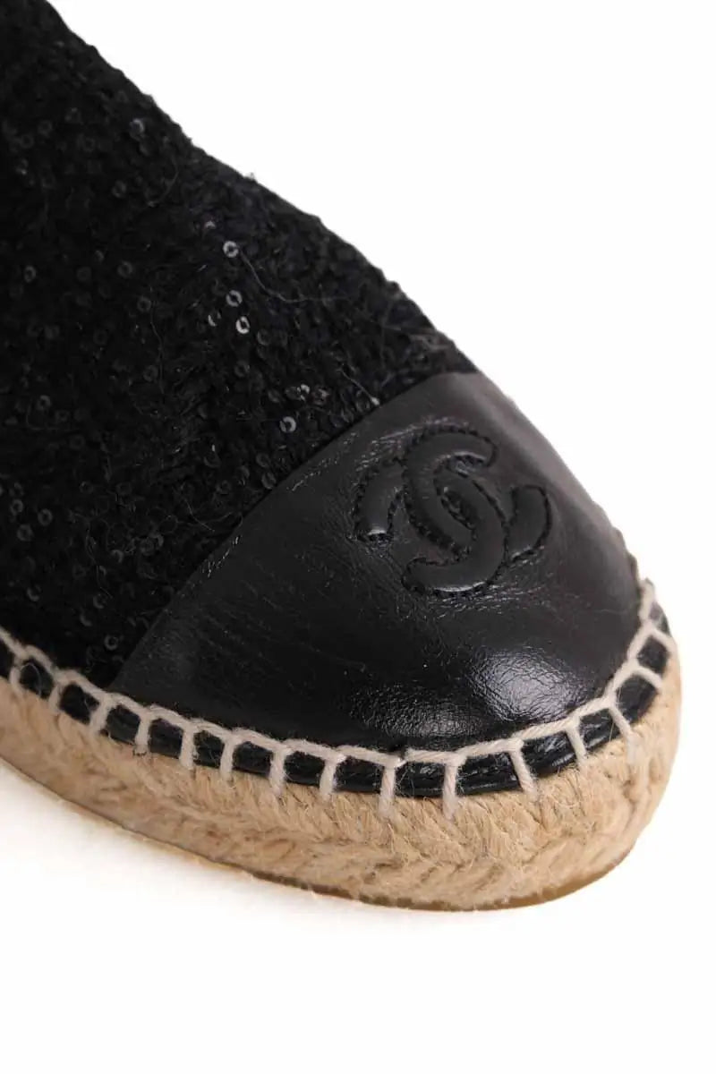 Espadrilles Chanel Noir en Tissu