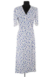 Robe Rouje Bleu en Viscose, taille M - Seconde Main