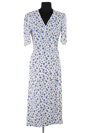 Robe Rouje Bleu en Viscose, taille M - Seconde Main
