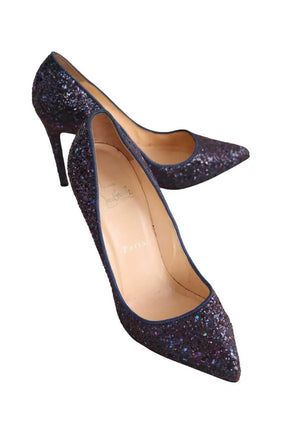 Talons Christian Louboutin Violet en Paillettes