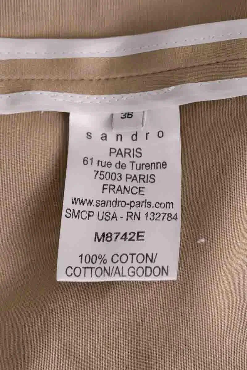 Trench-coat Sandro Beige en Synthétique