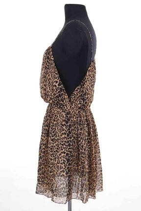 Robe Saint Laurent Marron en Soie