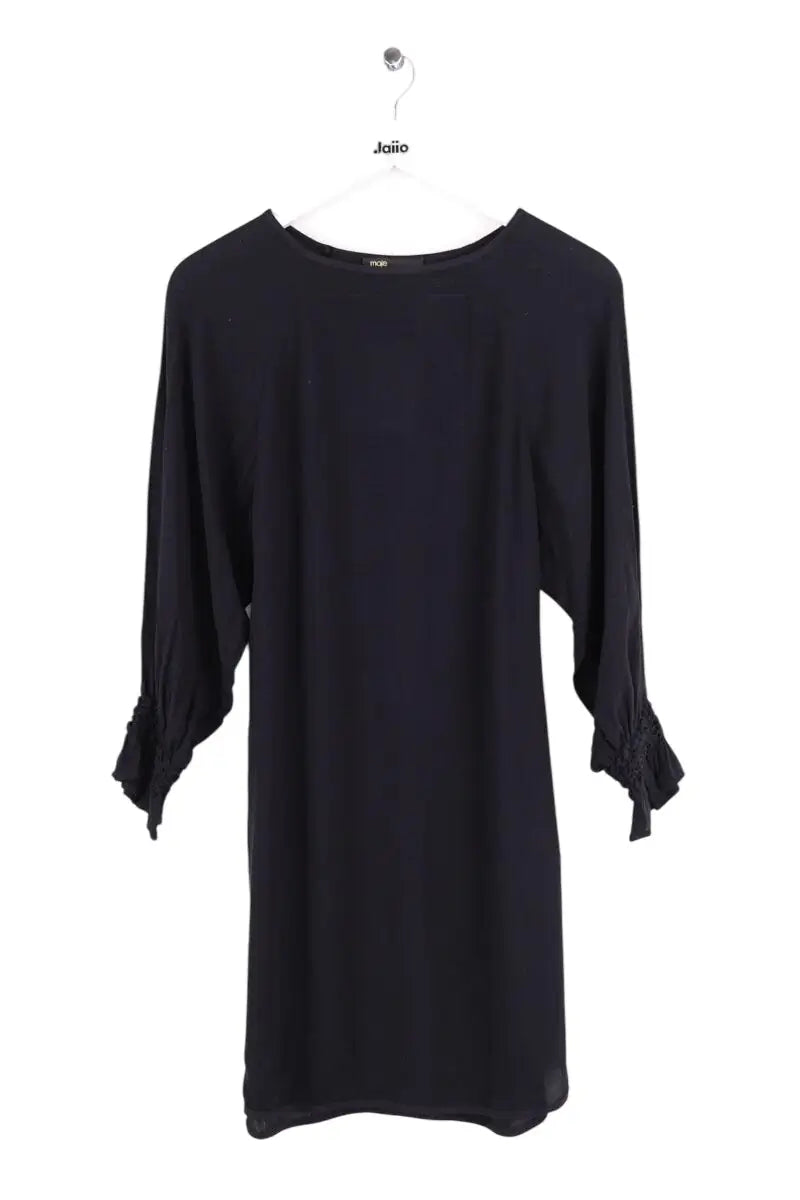 Robe Maje Noir en Viscose, taille S - Seconde Main