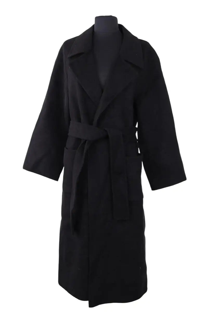 Manteau The Kooples Noir en Laine, taille XS - Seconde Main