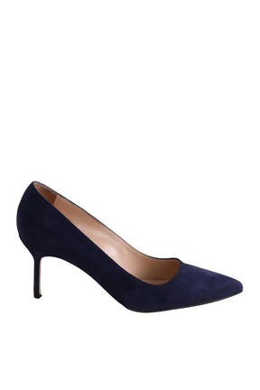 Talons Manolo Blahnik Marine en Daim, taille 36 - Seconde Main