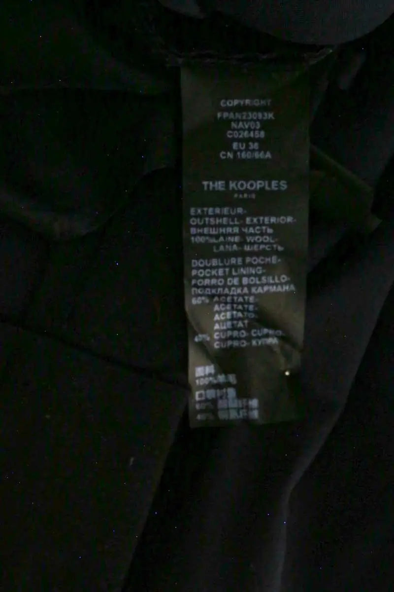 Pantalon droit The Kooples Noir en Laine