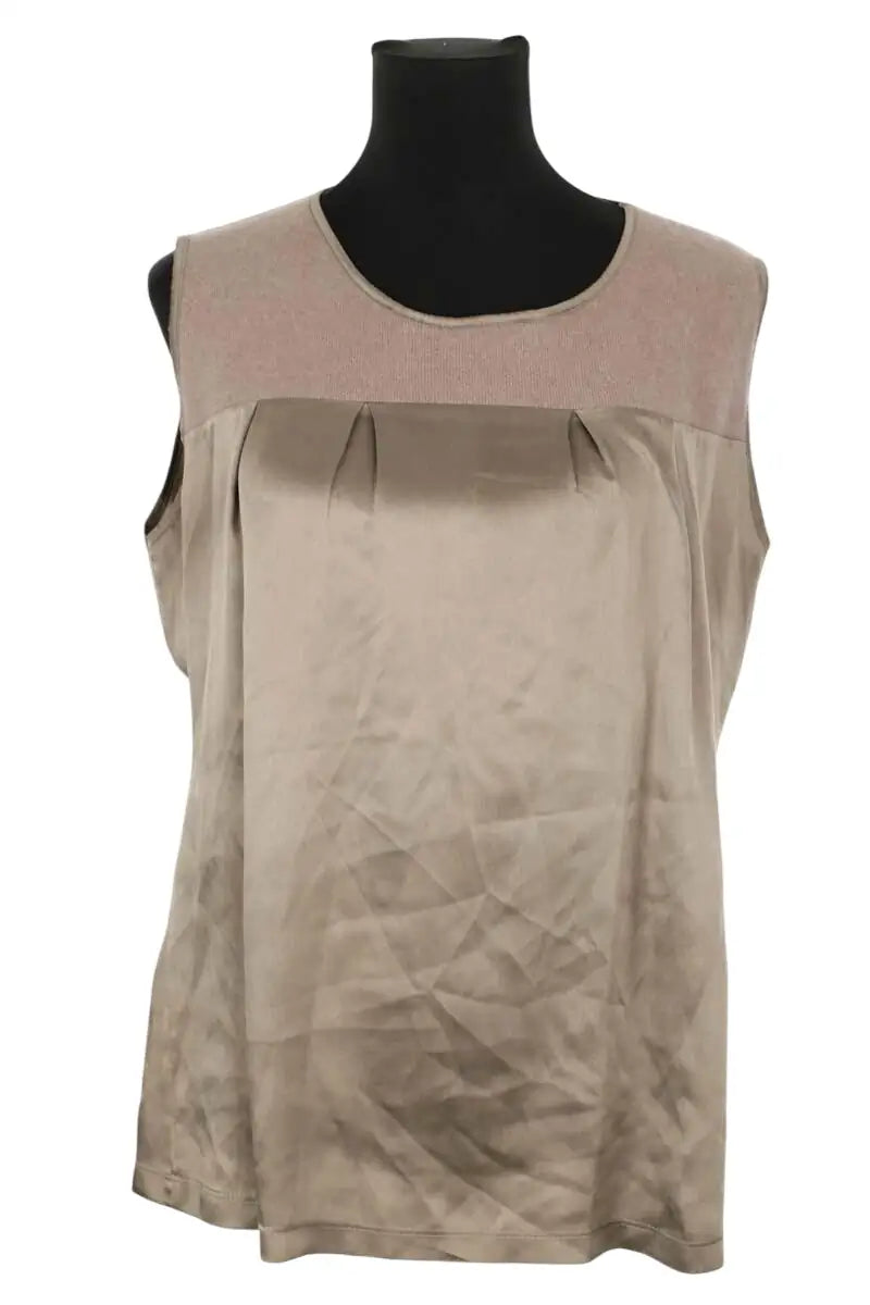 Top sans manche Fabiana Filippi  Kaki