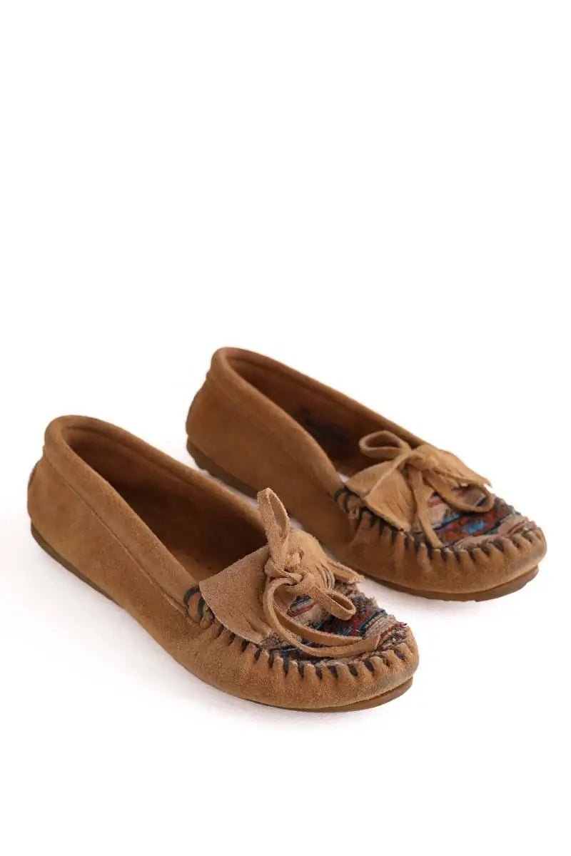 Mocassins Minnetonka Camel en Daim