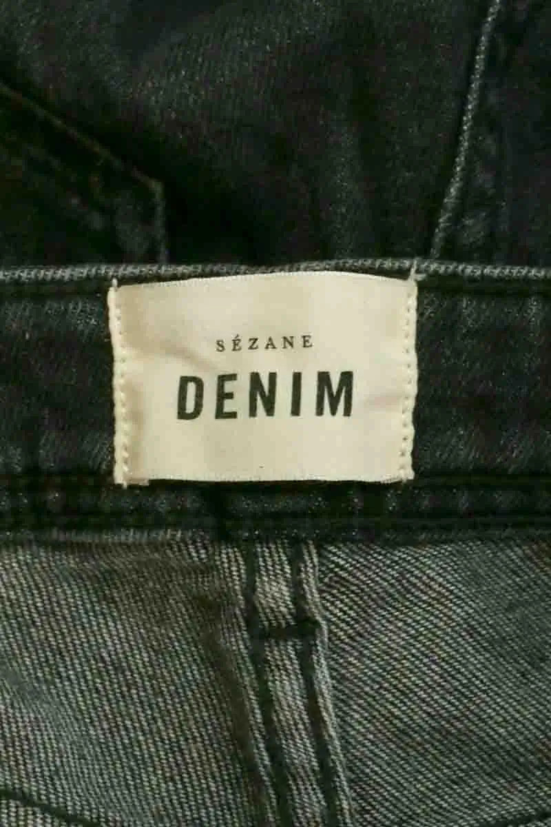 Jean slim Sézane Anthracite en Coton