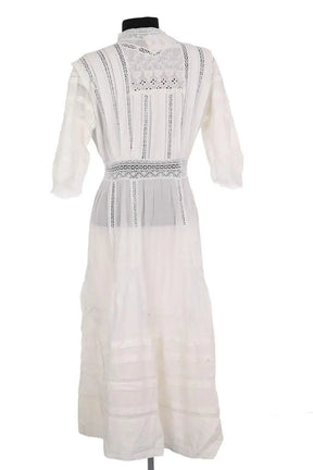 Robe Sessun Blanc en Coton