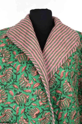 Manteau La Gambade Vert en Coton
