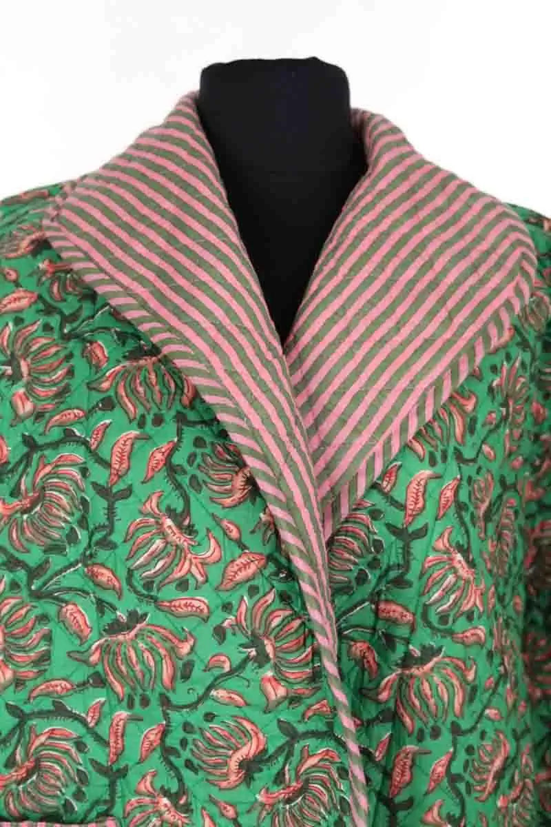 Manteau La Gambade Vert en Coton