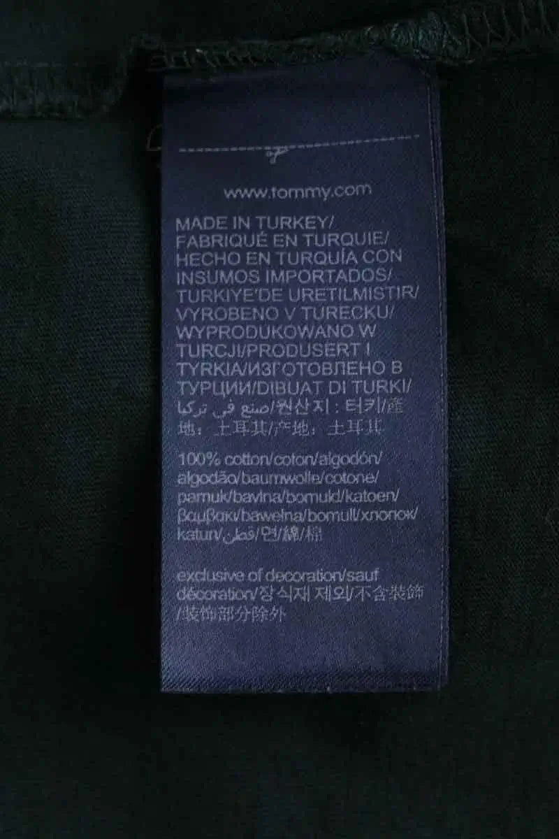 T-shirt Tommy Hilfiger Vert en Coton