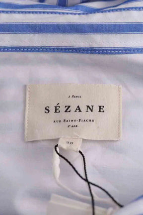 Chemise Sézane Bilma Bleu en Coton