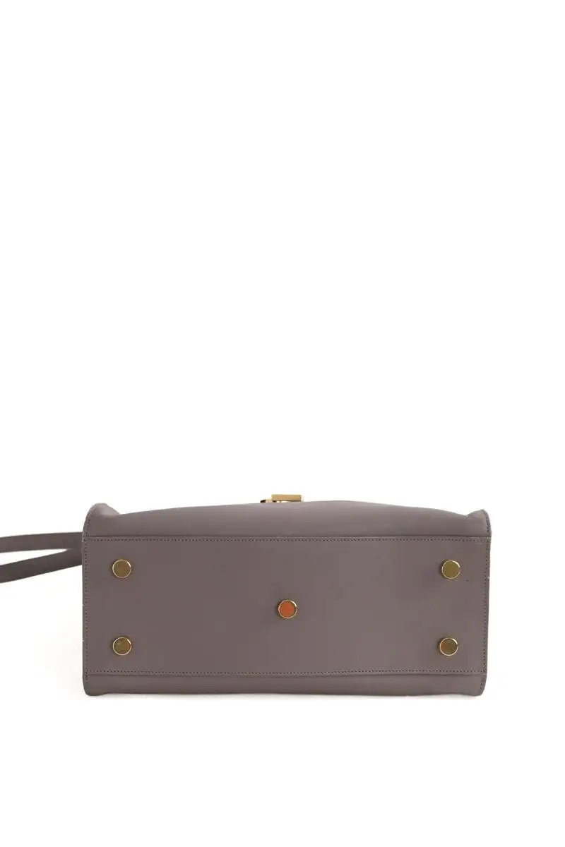 Sac à main Saint Laurent Gris en Cuir