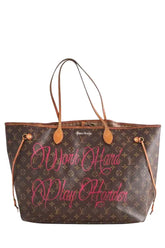 Cabas Louis Vuitton The Graphic Neverfull GM Marron en Cuir - Seconde Main