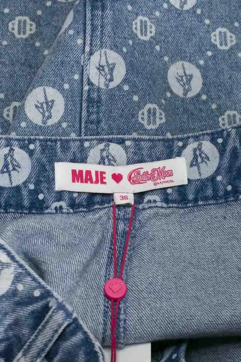 Jupe Maje Bleu en Coton