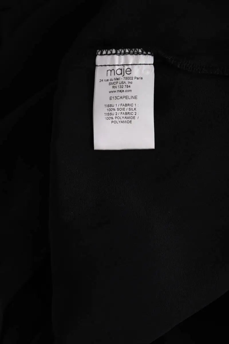 Robe Maje Noir en Soie