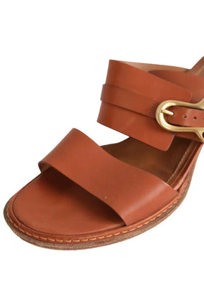 Sandales Sartore Camel en Cuir