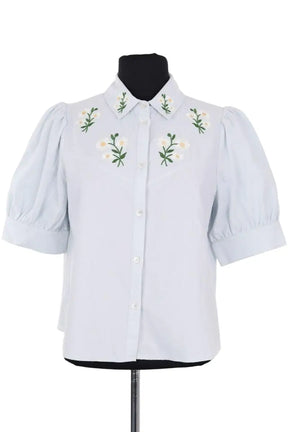 Chemise Sézane Bleu en Synthétique, taille XS - Seconde Main