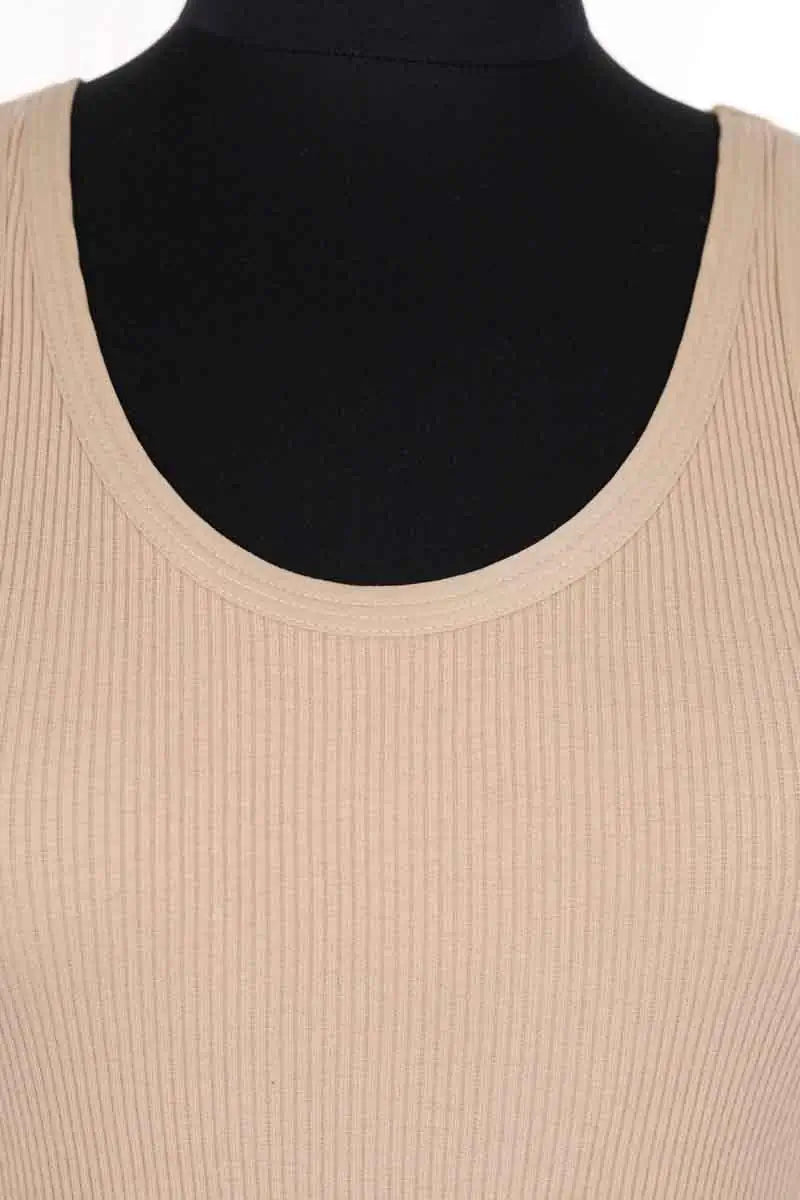 Top sans manche Sandro Beige en Viscose