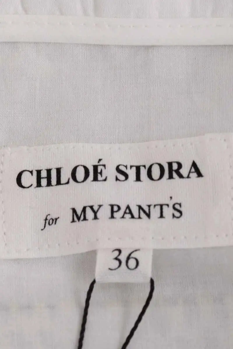 Pantalon droit Chloé Stora Jaune en Coton