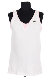 Top sans manche Lacoste Blanc en Coton, taille M - Seconde Main