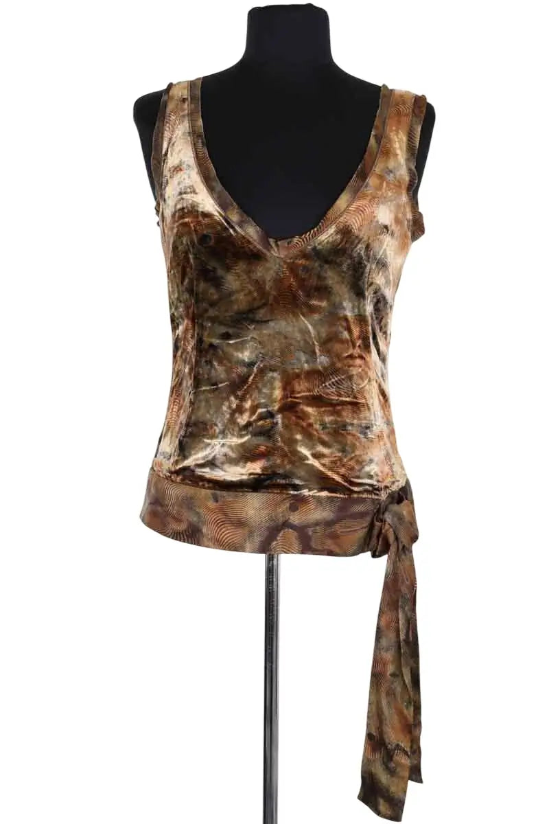 Top sans manche Hugo Boss Doré en Viscose, taille S - Seconde Main