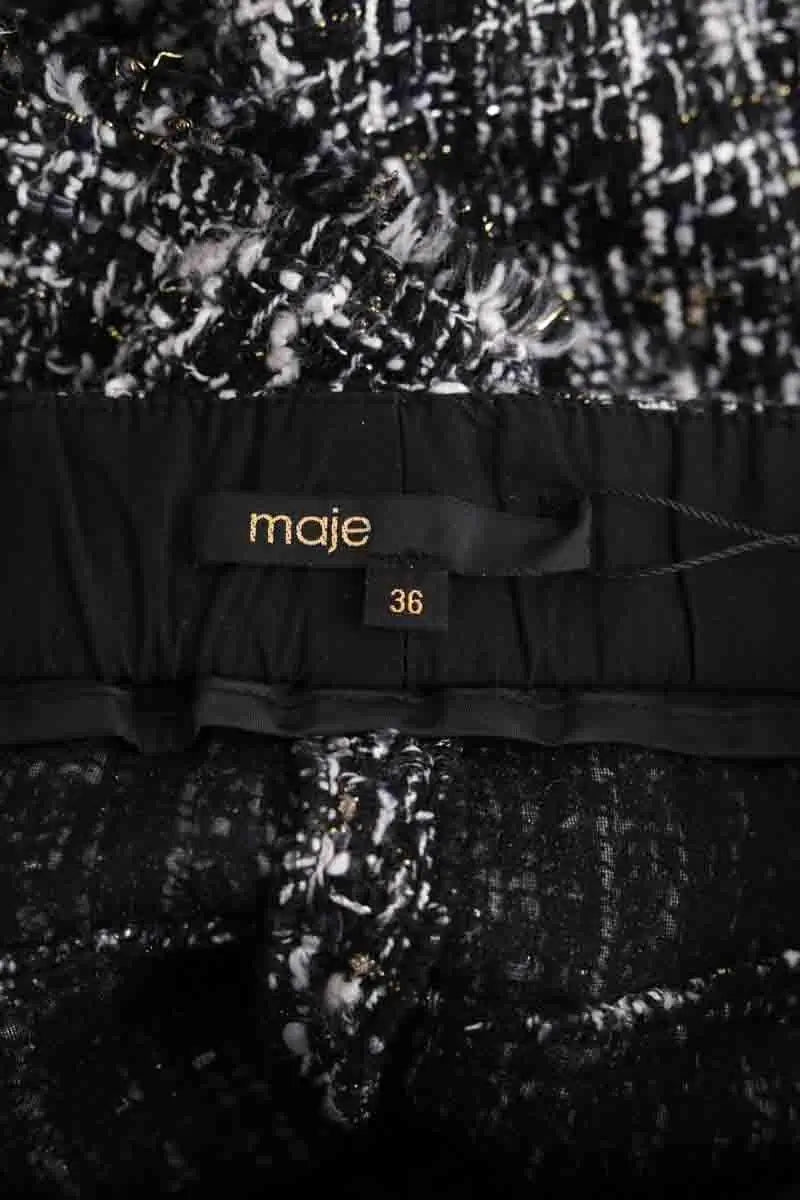 Mini short Maje Noir en Synthétique