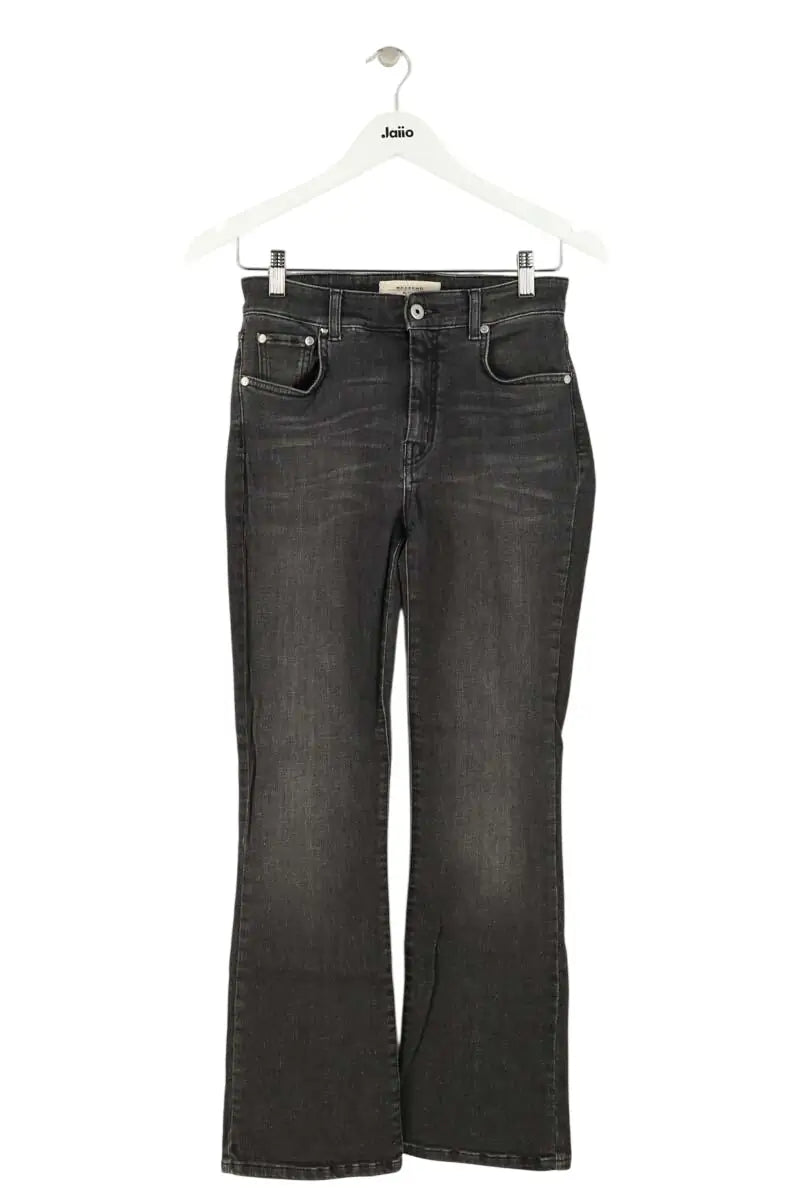Jean droit Max Mara Anthracite en Coton, taille S - Seconde Main