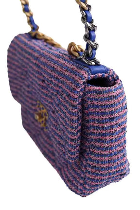 Sac à bandoulière Chanel Chanel 19 Rose en Tweed