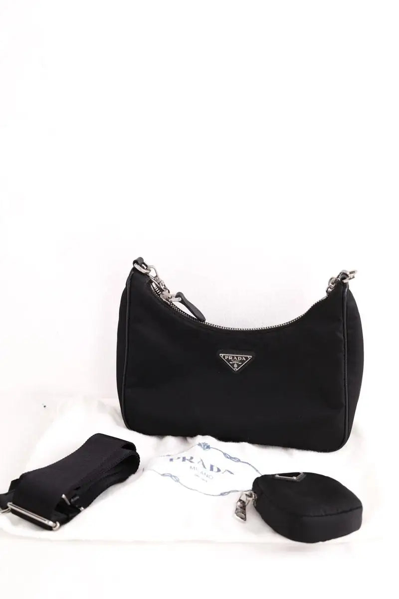 Mini sac Prada Re-edition 2005 Noir en Synthétique