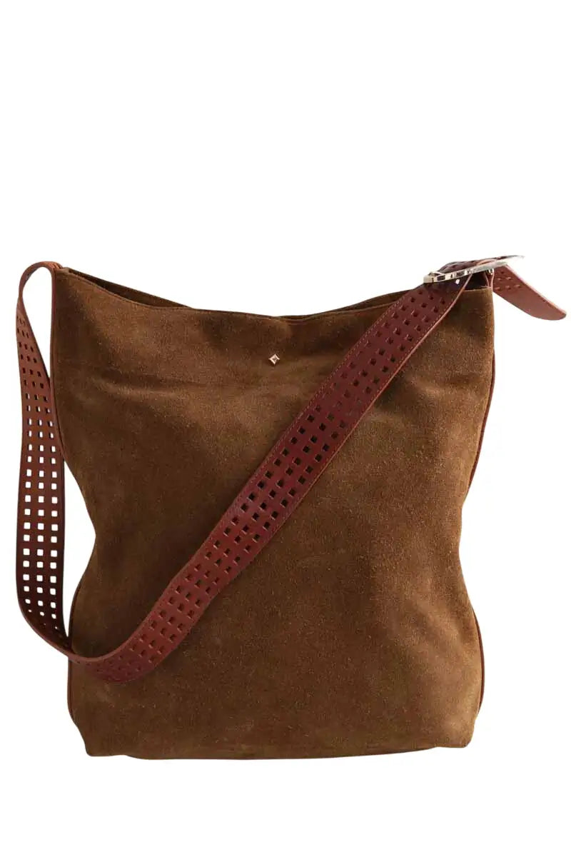 Sac à bandoulière Herbert Frère Soeur Camel en Cuir - Seconde Main