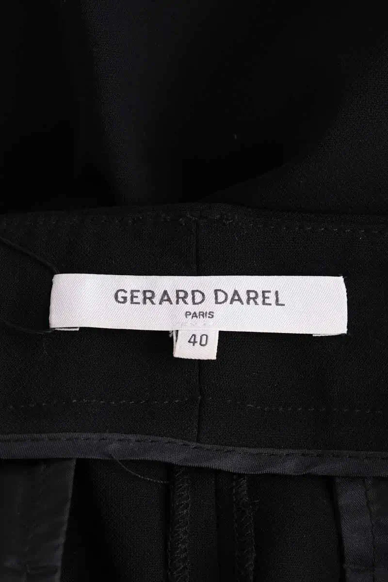 Pantalon droit Gerard Darel Noir en Synthétique