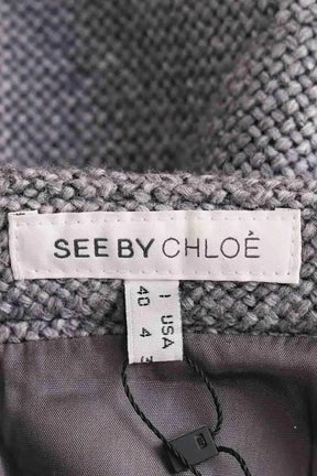 Mini jupe See By Chloé Gris en Synthétique