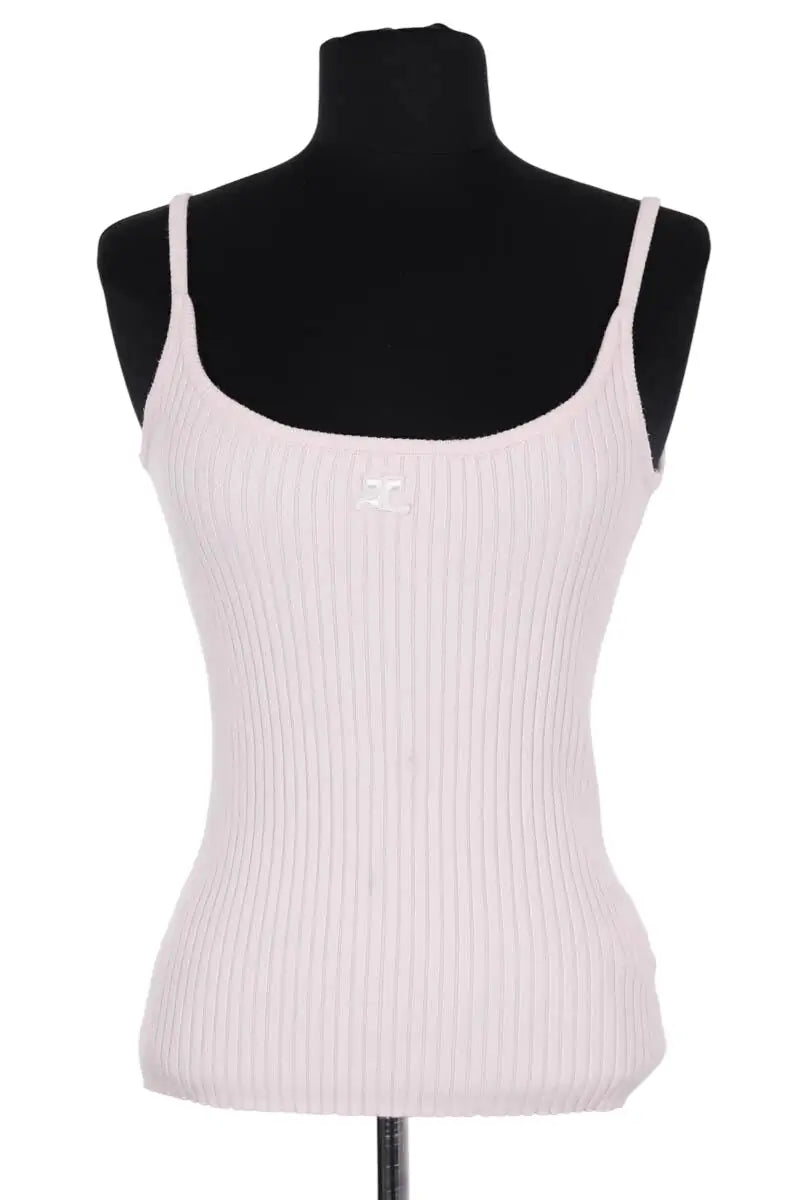 Top sans manche Courrèges Rose en Viscose, taille XS - Seconde Main