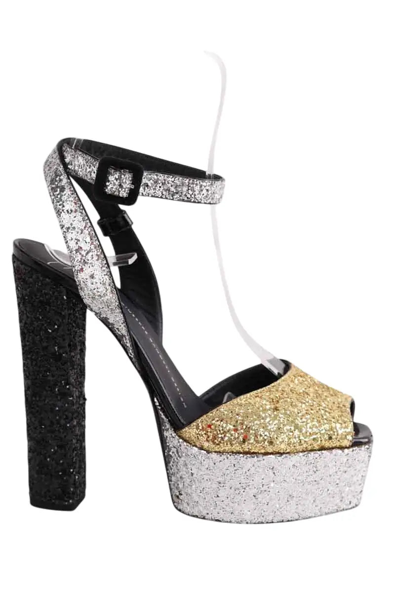 Talons Giuseppe Zanotti Argent en Cuir, taille 39 - Seconde Main