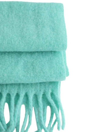 Écharpe American Vintage Turquoise en Laine