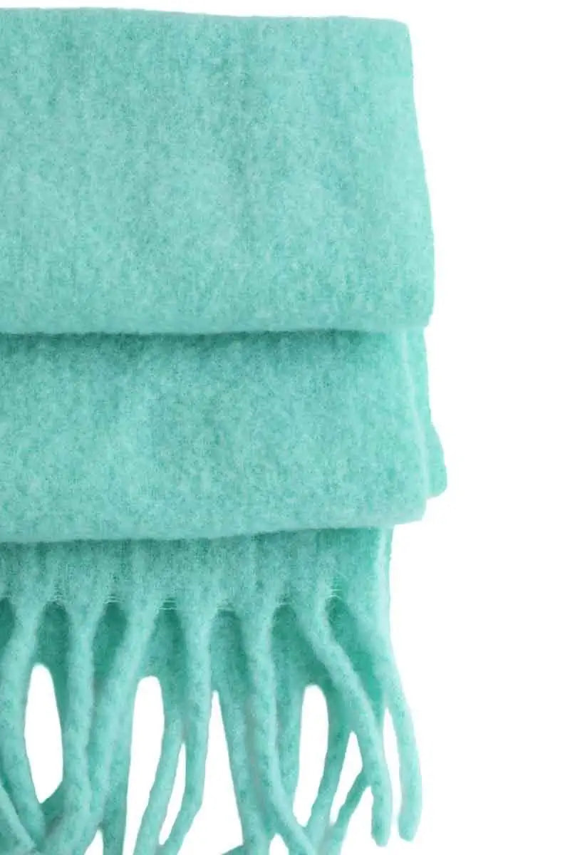 Écharpe American Vintage Turquoise en Laine